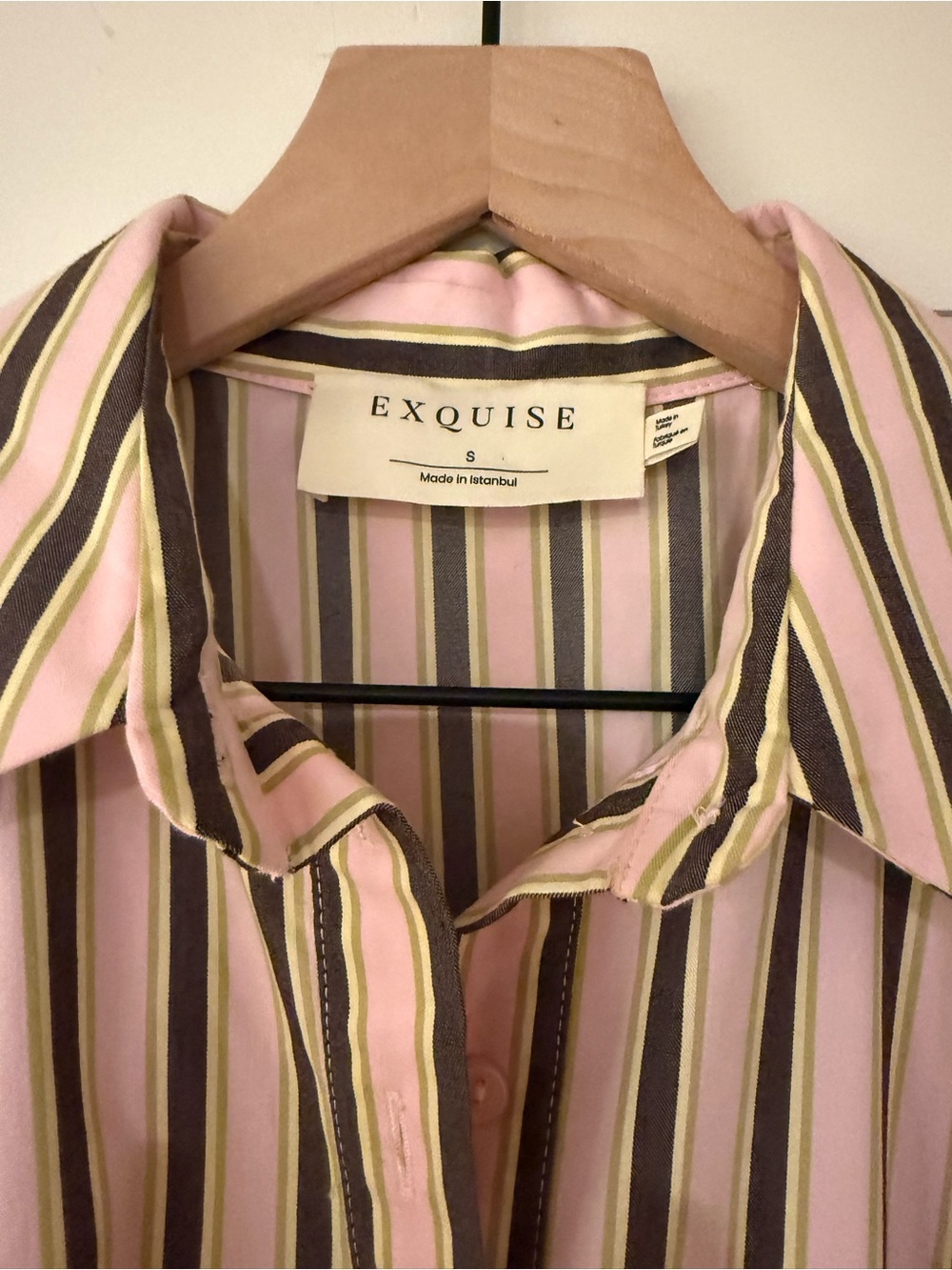 Anthro Exquise Tobie dress like new Pink & chocolate stripe